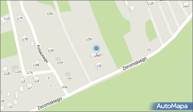 Otwock, Żeromskiego Stefana, 125A, mapa Otwock