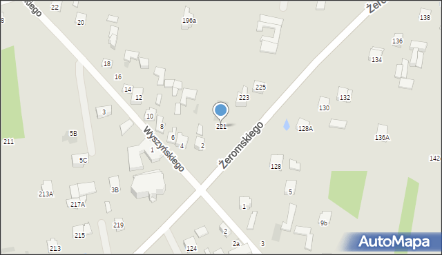 Otwock, Żeromskiego Stefana, 221, mapa Otwock