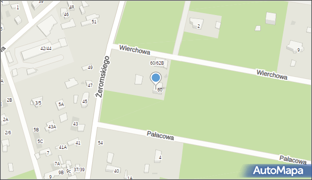 Otwock, Żeromskiego Stefana, 60/62A, mapa Otwock