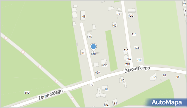 Otwock, Żeromskiego Stefana, 65B, mapa Otwock