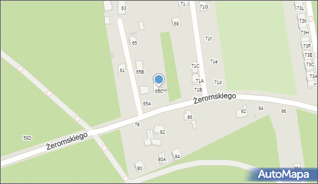 Otwock, Żeromskiego Stefana, 65C, mapa Otwock