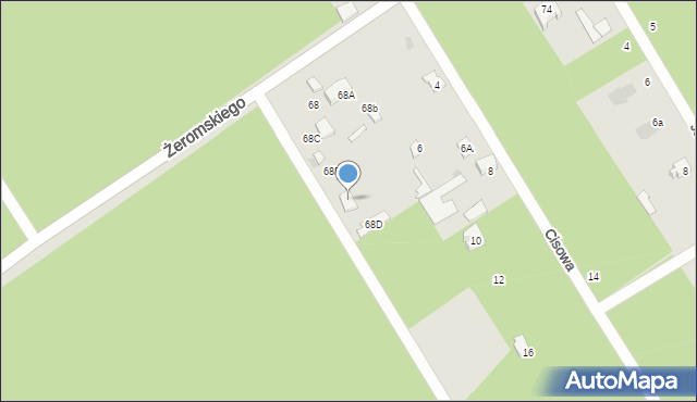 Otwock, Żeromskiego Stefana, 68A, mapa Otwock