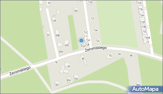 Otwock, Żeromskiego Stefana, 69, mapa Otwock