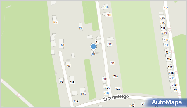 Otwock, Żeromskiego Stefana, 71B, mapa Otwock