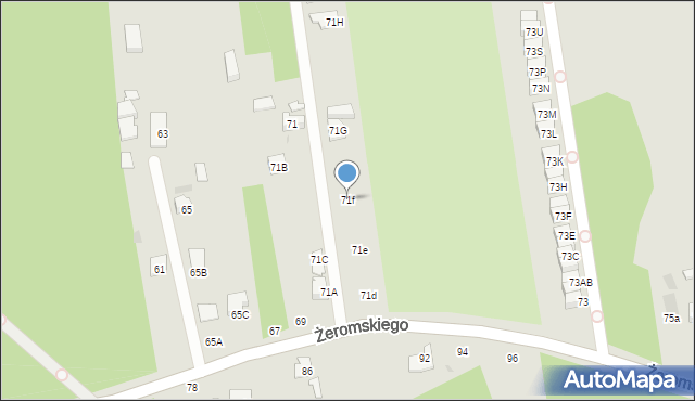 Otwock, Żeromskiego Stefana, 71f, mapa Otwock