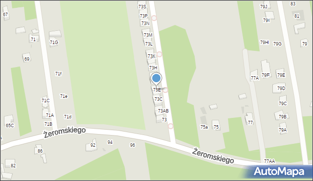 Otwock, Żeromskiego Stefana, 73E, mapa Otwock