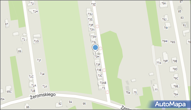 Otwock, Żeromskiego Stefana, 73I, mapa Otwock