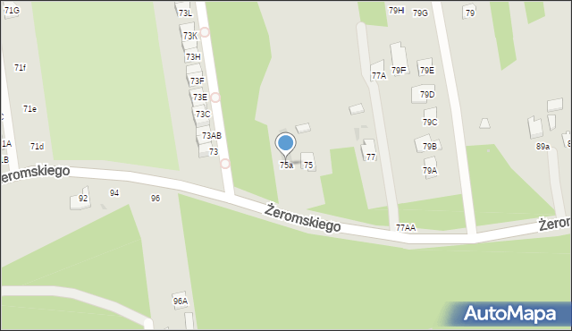 Otwock, Żeromskiego Stefana, 75a, mapa Otwock