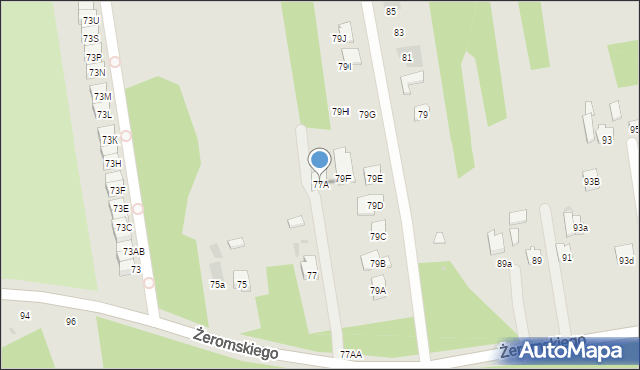 Otwock, Żeromskiego Stefana, 77A, mapa Otwock