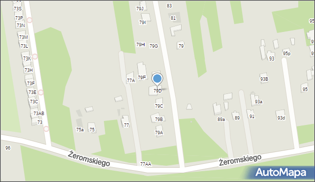 Otwock, Żeromskiego Stefana, 79D, mapa Otwock