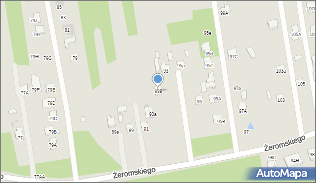 Otwock, Żeromskiego Stefana, 93B, mapa Otwock