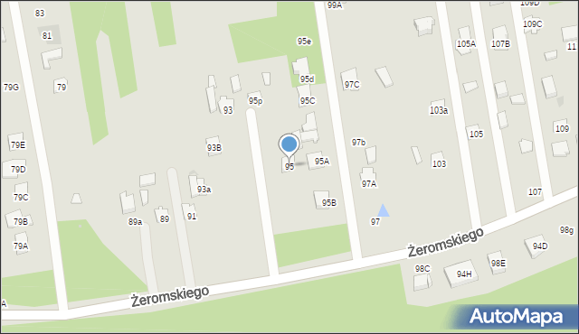 Otwock, Żeromskiego Stefana, 95, mapa Otwock