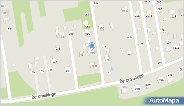 Otwock, Żeromskiego Stefana, 95A, mapa Otwock