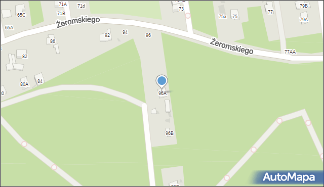 Otwock, Żeromskiego Stefana, 96A, mapa Otwock