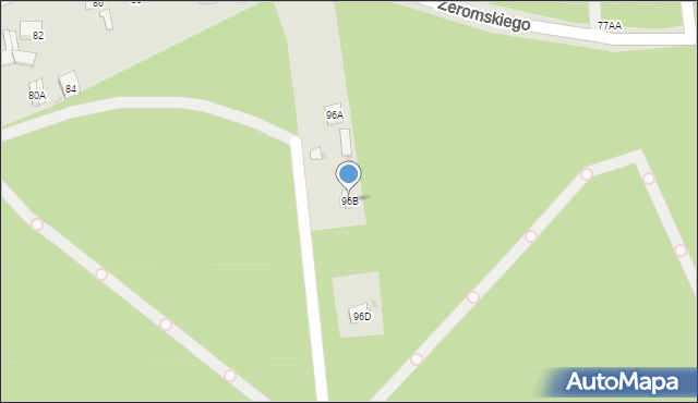 Otwock, Żeromskiego Stefana, 96B, mapa Otwock