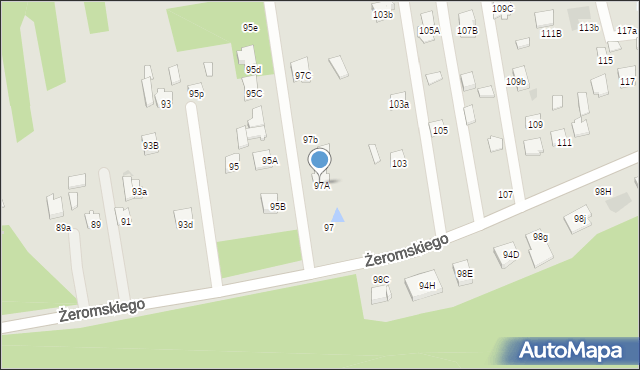 Otwock, Żeromskiego Stefana, 97A, mapa Otwock