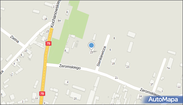 Ożarów, Żeromskiego Stefana, 13, mapa Ożarów