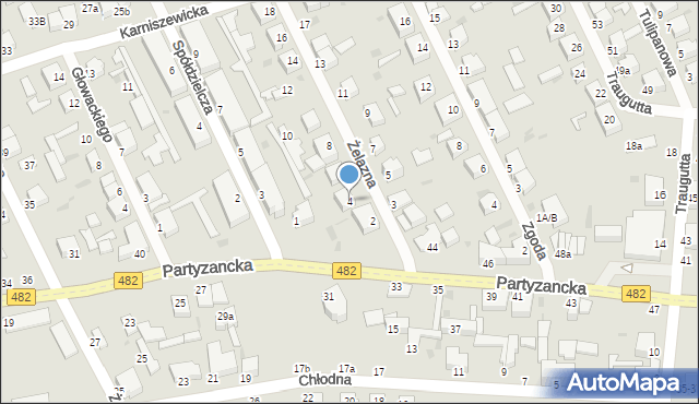 Pabianice, Żelazna, 4, mapa Pabianic