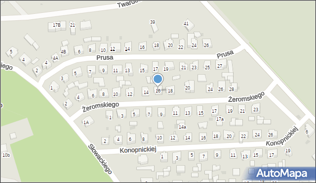 Pelplin, Żeromskiego Stefana, 16, mapa Pelplin