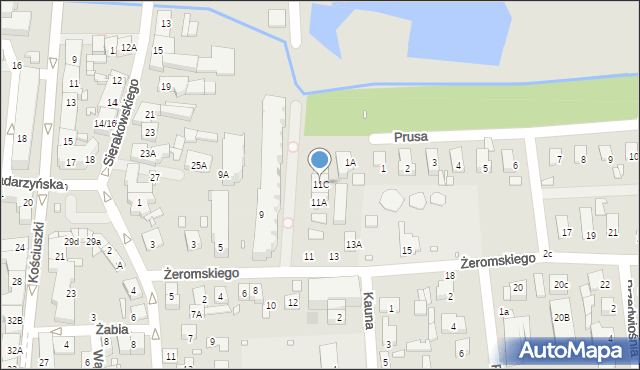 Piaseczno, Żeromskiego Stefana, 11C, mapa Piaseczno