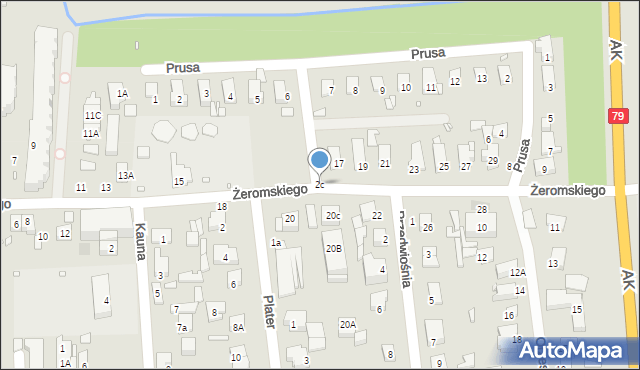 Piaseczno, Żeromskiego Stefana, 2c, mapa Piaseczno