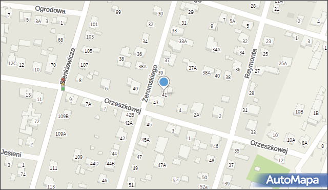 Piastów, Żeromskiego Stefana, 41, mapa Piastów