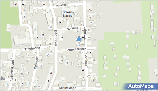 Piekary Śląskie, Żeromskiego Stefana, 3, mapa Piekary Śląskie