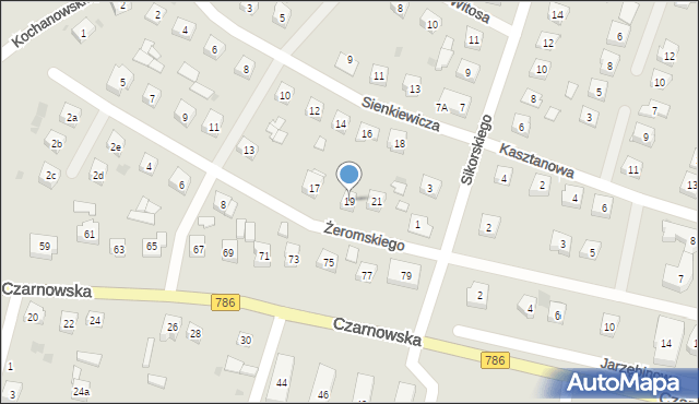 Piekoszów, Żeromskiego Stefana, 19, mapa Piekoszów