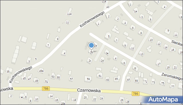 Piekoszów, Żeromskiego Stefana, 2b, mapa Piekoszów