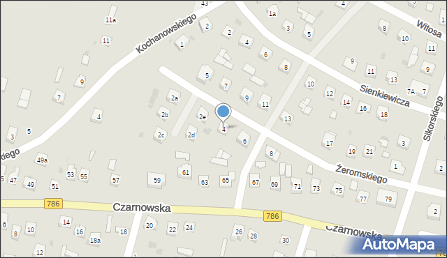 Piekoszów, Żeromskiego Stefana, 4, mapa Piekoszów