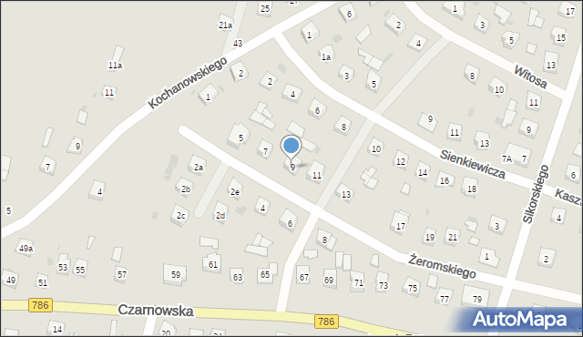 Piekoszów, Żeromskiego Stefana, 9, mapa Piekoszów