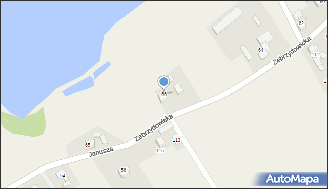 Pielgrzymowice, Zebrzydowicka, 66, mapa Pielgrzymowice