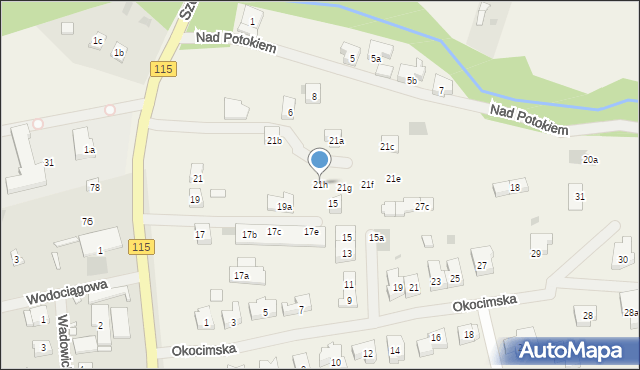 Pilchowo, Zegadłowicza Emila, 21h, mapa Pilchowo