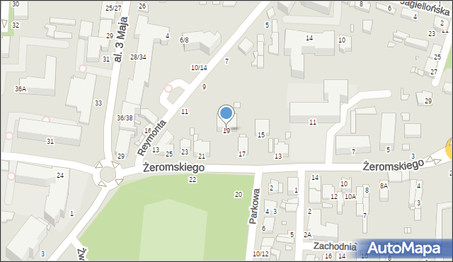 Piotrków Trybunalski, Żeromskiego Stefana, 19, mapa Piotrków Trybunalski