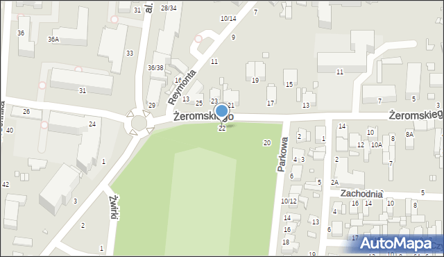 Piotrków Trybunalski, Żeromskiego Stefana, 22, mapa Piotrków Trybunalski
