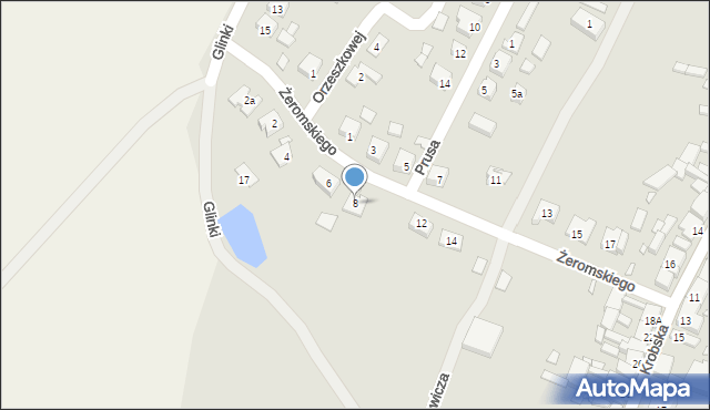Pogorzela, Żeromskiego Stefana, 8, mapa Pogorzela