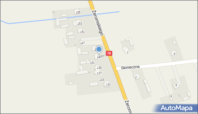 Policzna, Żeromskiego Stefana, 143, mapa Policzna