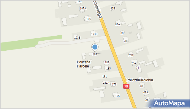 Policzna, Żeromskiego Stefana, 189, mapa Policzna