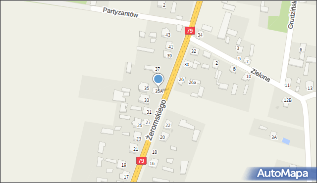 Policzna, Żeromskiego Stefana, 35A, mapa Policzna