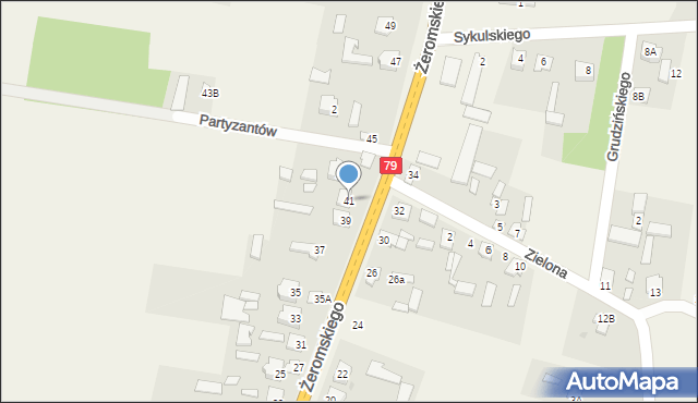 Policzna, Żeromskiego Stefana, 41, mapa Policzna