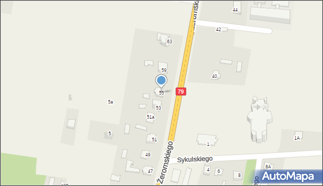 Policzna, Żeromskiego Stefana, 55, mapa Policzna