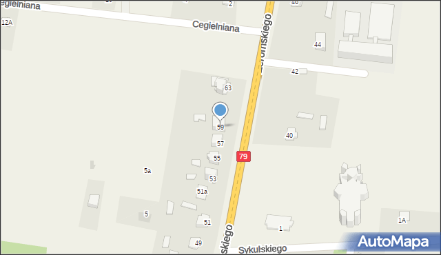 Policzna, Żeromskiego Stefana, 59, mapa Policzna