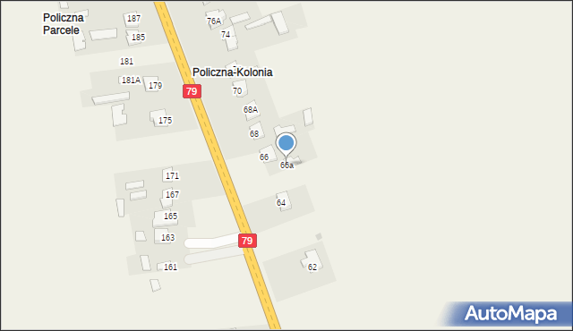 Policzna, Żeromskiego Stefana, 66a, mapa Policzna