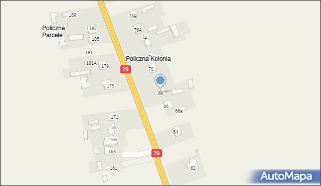 Policzna, Żeromskiego Stefana, 68, mapa Policzna