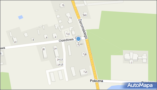 Policzna, Żeromskiego Stefana, 71, mapa Policzna