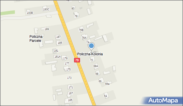 Policzna, Żeromskiego Stefana, 72, mapa Policzna