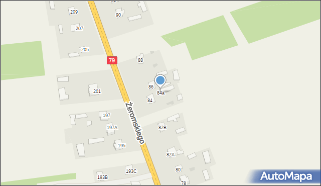 Policzna, Żeromskiego Stefana, 84a, mapa Policzna