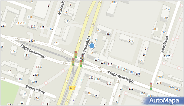 Poznań, Żeromskiego Stefana, 2, mapa Poznania