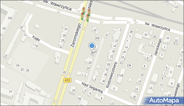 Poznań, Żeromskiego Stefana, 28, mapa Poznania