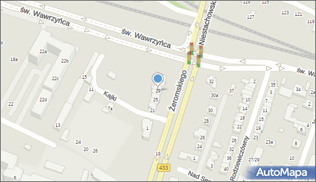 Poznań, Żeromskiego Stefana, 29, mapa Poznania